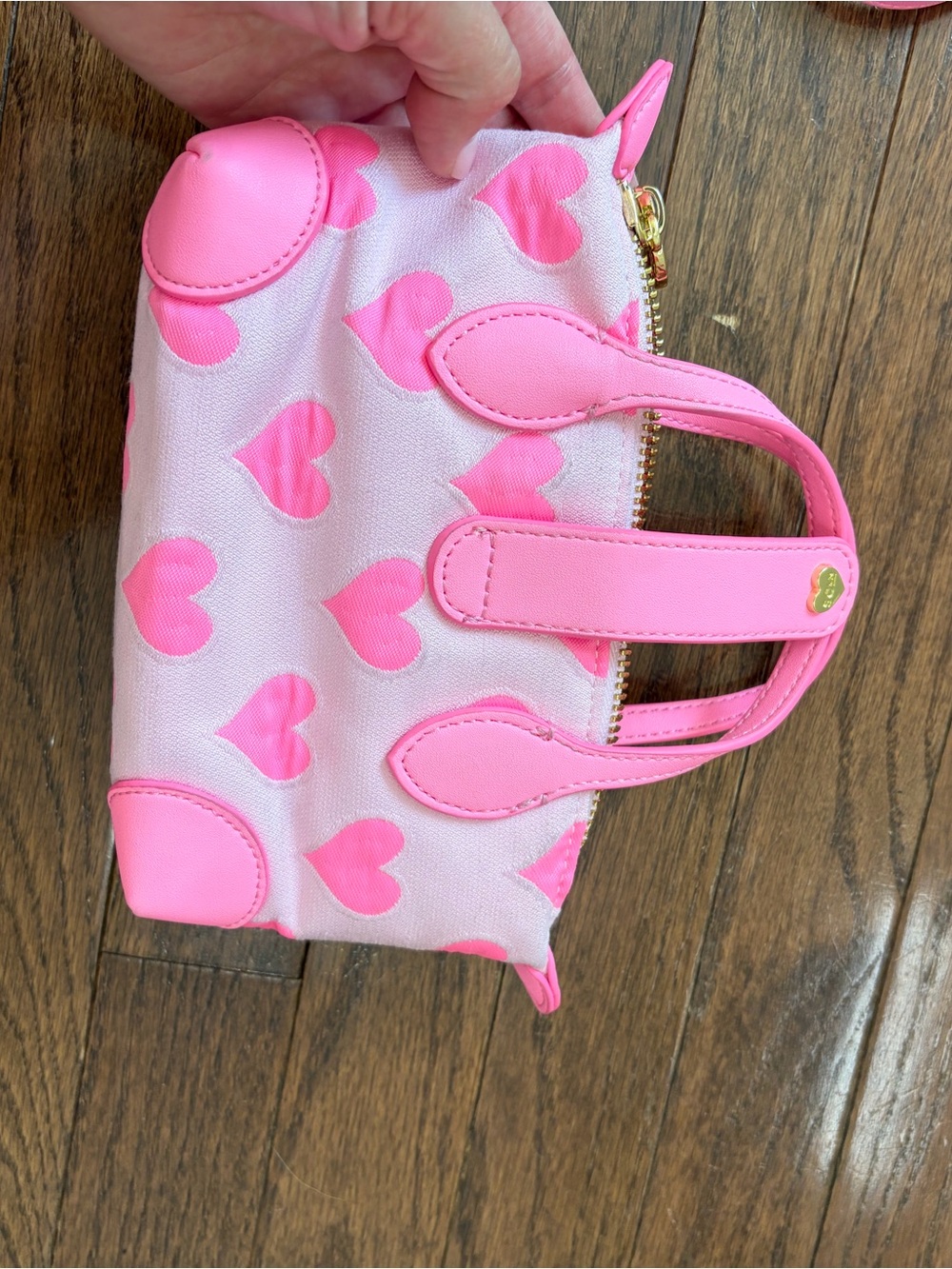 Stoney Clover Lane Pouchette Crossbody Bag - Flamingos & Bubblegum Color - Picture 13 of 14